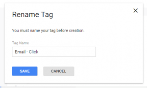 google tag manager renaming tags