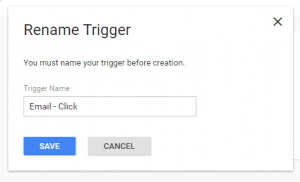 google tag manager rename trigger