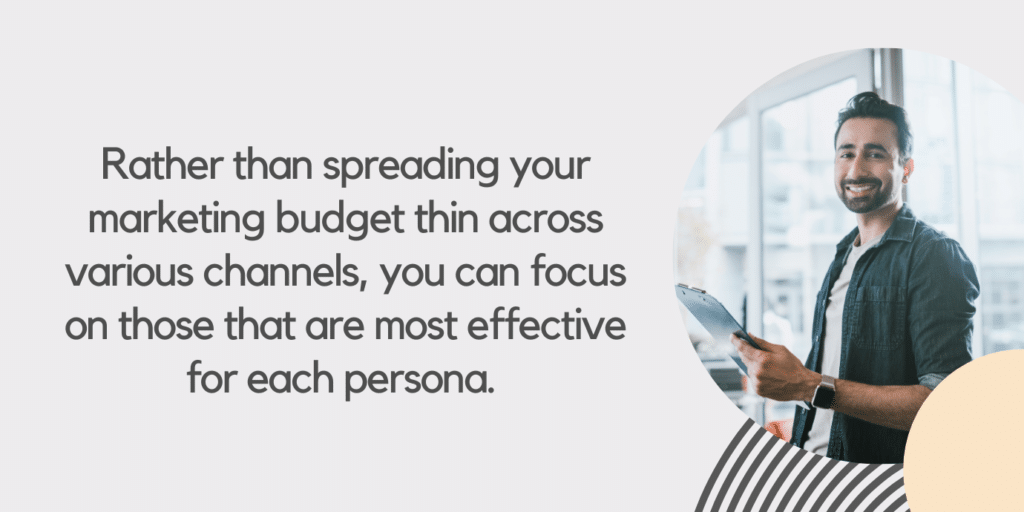 understanding marketing channels by persona and using marketing budget wisely